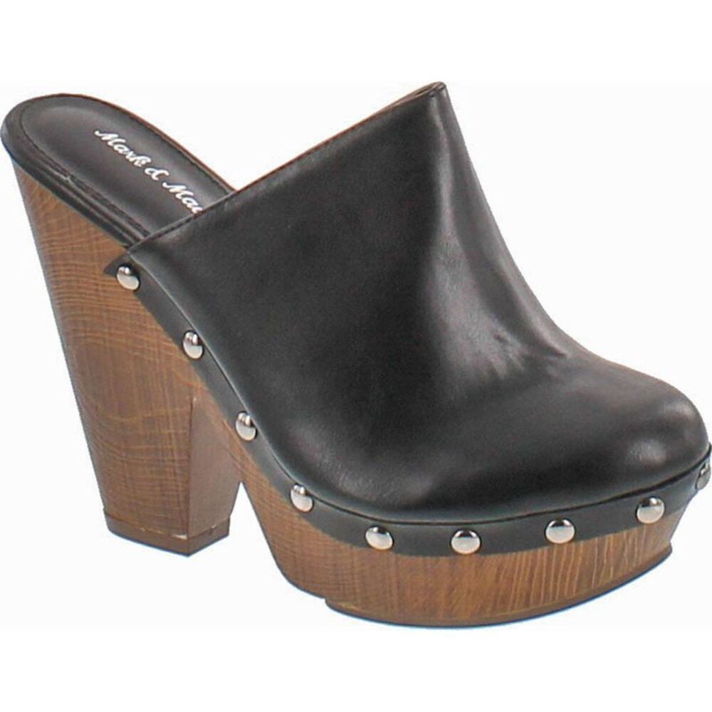 Mark and Maddux ANTONIO-06 Black Womens clogs-and-mules-shoes 7.5 NEW
